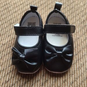 Black Bow Baby Shoes